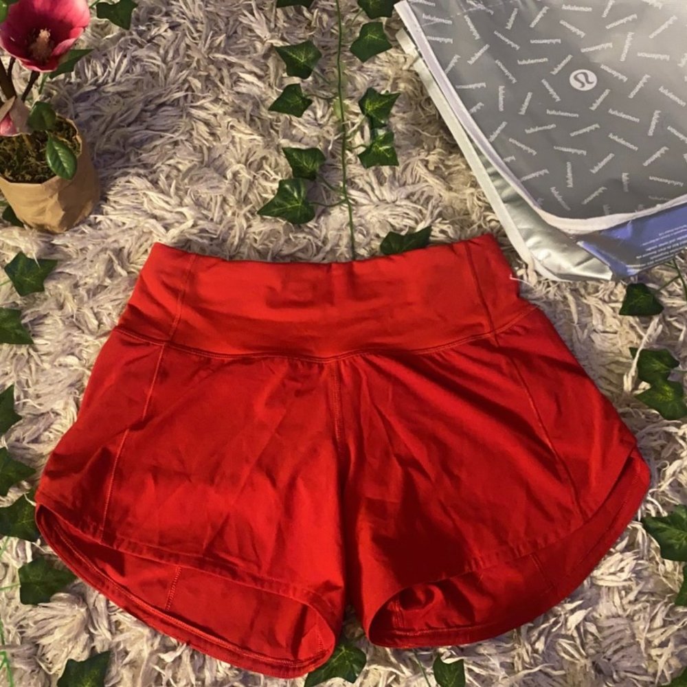 Red Lululemon speed ups - Size 0 - 4 inches